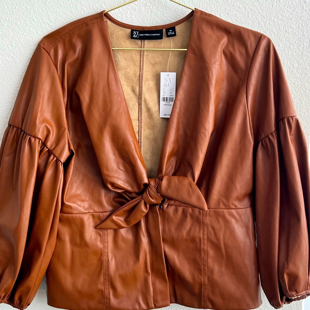 Faux Leather Top